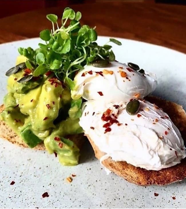 Avocado and poached eggs